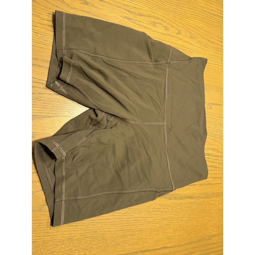 Lululemon Base Pace Biker Shorts High Rise Athletic Bike Short 8" Brown Size 8